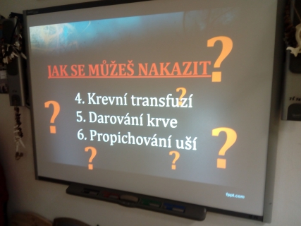 Přednáška o nebezpečí nemoci AIDS pro žáky 9. tříd