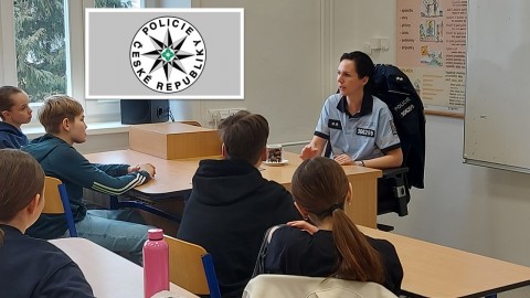 Besedy Policie ČR na téma Trestná činnost mládeže a páchaná na mládeži pro žáky osmých tříd