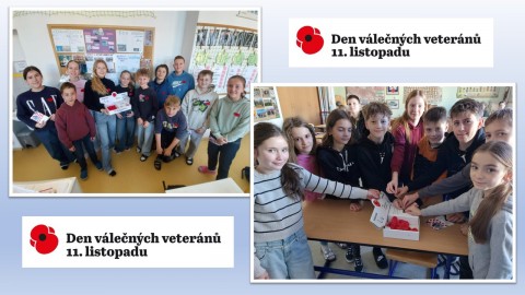Žáci naší školy si připomínají konec I. světové války a Den válečných veteránů