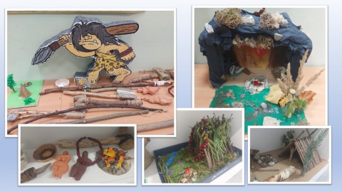 Pravěké výrobky žáků 6. tříd