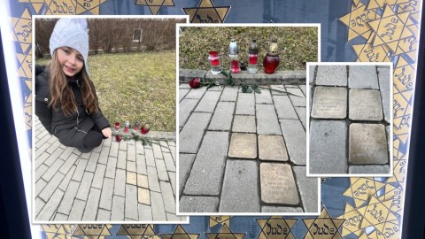 Adéla Basovníková ze 7.C uctila památku židovské rodiny Seidlerovy z Boršic u Buchlovic