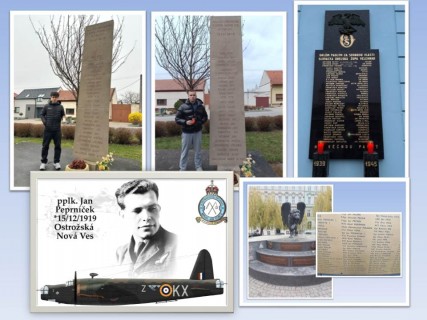 Žáci naší školy uctili památku letce RAF Jana Peprníčka z Ostrožské Nové Vsi