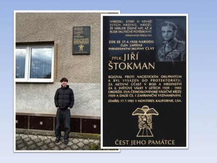 Kristián Falta z 7.A pátral v Buchlovicích po stopách Jiřího Štokmana, člena paravýsadku Clay