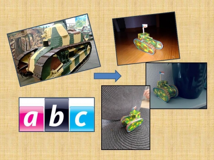 Vystřihovánka československého tanku z časopisu ABC