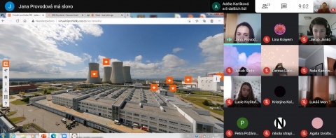 Virtuální prohlídka jaderné elektrárny Temelín s žáky 8.B